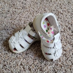 Garanimals brand- white sandals with flower detail